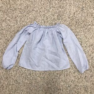 Off the shoulder long sleeve shirt